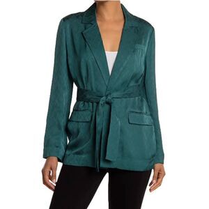 NEW Equipment Ramon Textured Blazer Green Blazer Jacket US 6 $595 -no belt-